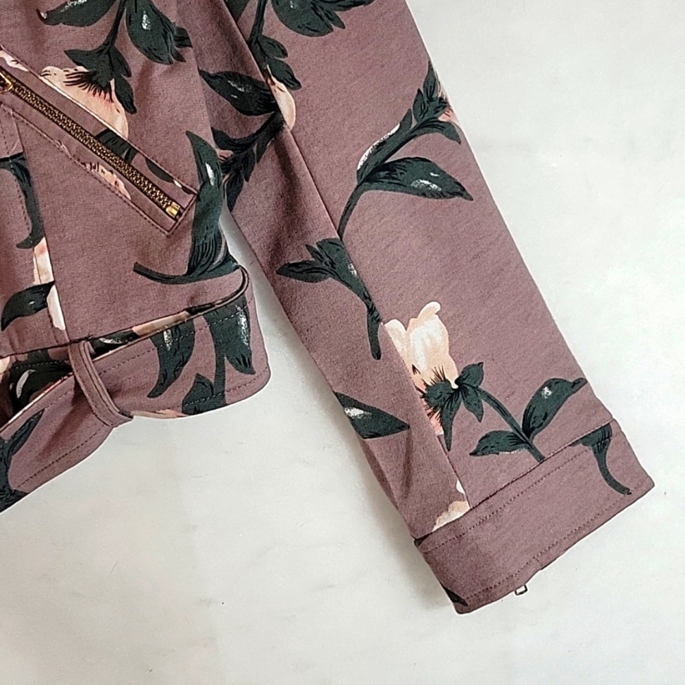 Roly Poly Floral Bomber Jacket w Brass Detail  Size M - Picture 7 of 12